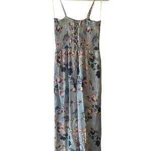 ANGIE NWOT FLORAL GREEN JUMPER SZ L